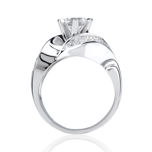 1캐럿 랩다이아몬드 기품있는 프로포즈 반지 리벤느 HNLDR1C34