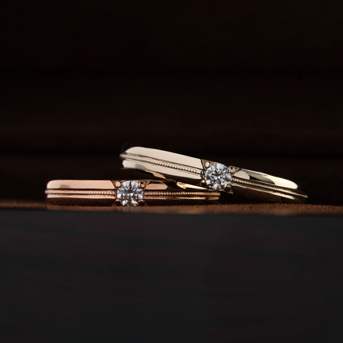 1부다이아몬드반지 커플링 14k 18k 현대 우신 결혼반지 - 그레인 HNDCR01331