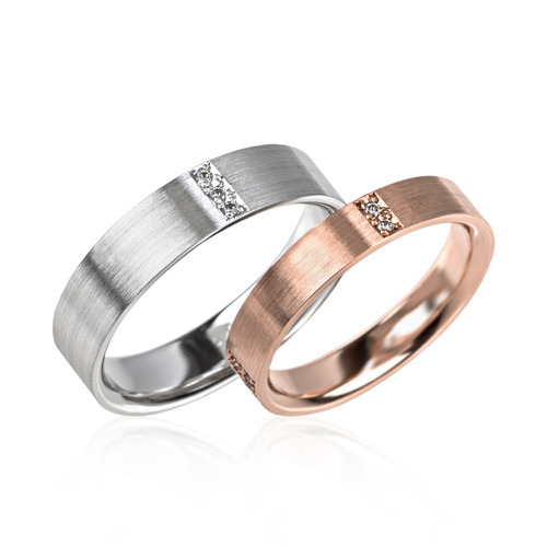 천연다이아몬드 커플링 결혼반지 양면 디자인 - 비엘라 HNMCR372