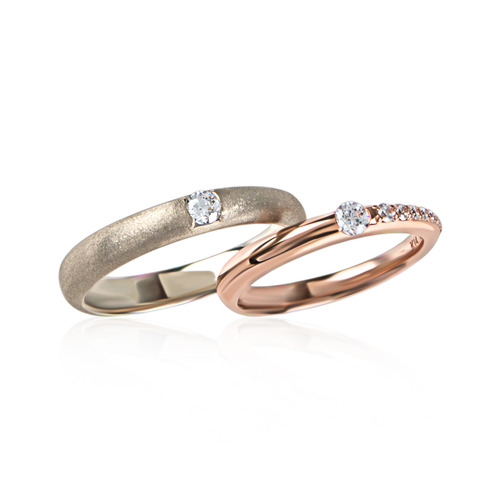 1부 다이아몬드 커플링 14k 18k 결혼반지 - 티아모 HNDCR01361