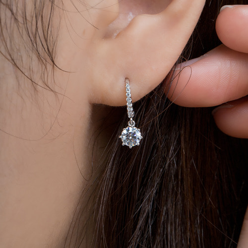 3부 다이아몬드 프로포즈 웨딩 귀걸이 14k 18k - 로리나 HNDER03938