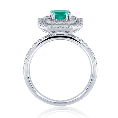 천연 에메랄드 반지 18k 다이아몬드 프로포즈 반지 예물 피렌체 HNCDR230