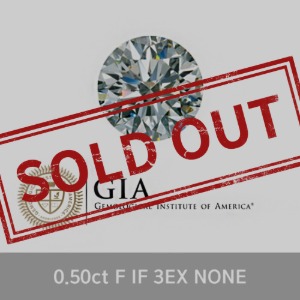 GIA 0.50ct F IF 3EXCELLENT NONE 5부 천연 다이아몬드 나석