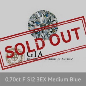 GIA 0.70ct F SI2 3EXCELLENT Medium Blue 7부 천연 다이아몬드 나석